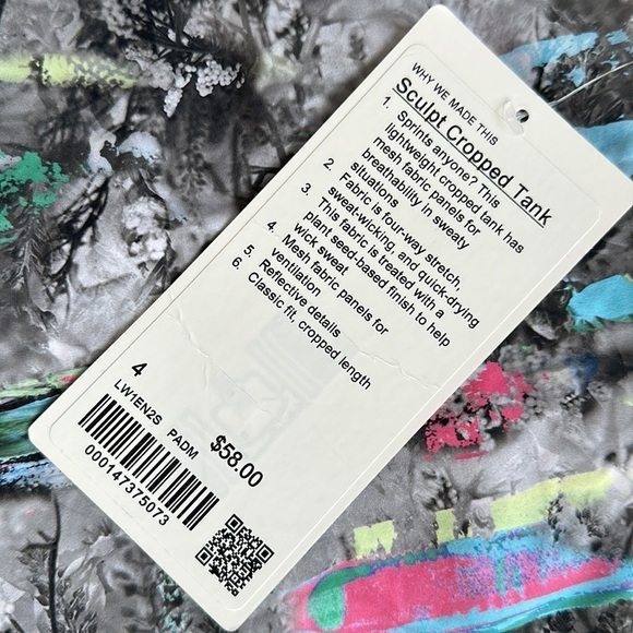 Lululemon set Fast and Free High-Rise Crop 23" with top all size 4 woman’s & 2 - Picture 12 of 16